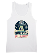 Ma mut pe alta planeta. Moo-Ving To A Better Planet Funny Unicorn UFO Cow Maiou Bărbat Runs