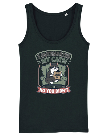 Funny Smart Cat Owner Humor Design for Cat Moms and Cat Dads Black
