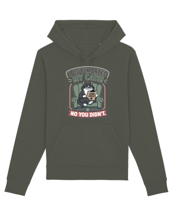 Funny Smart Cat Owner Humor Design for Cat Moms and Cat Dads Khaki