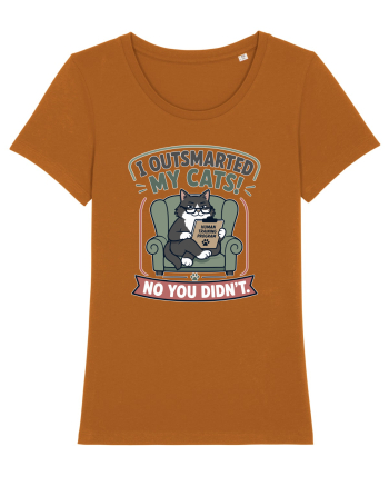 Funny Smart Cat Owner Humor Design for Cat Moms and Cat Dads Roasted Orange
