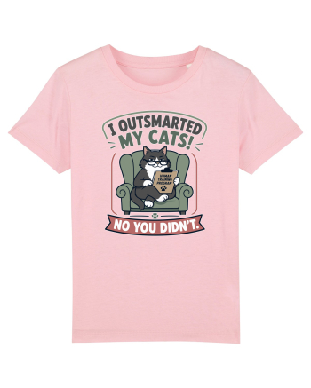 Funny Smart Cat Owner Humor Design for Cat Moms and Cat Dads Cotton Pink