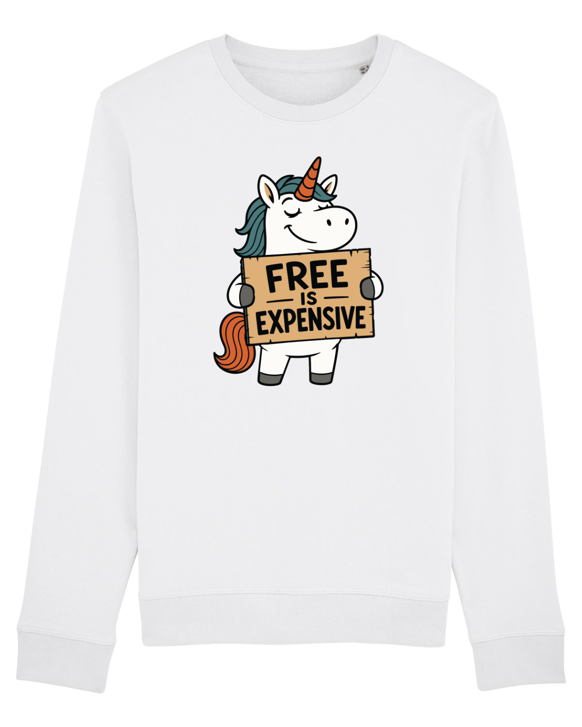 Bluză mânecă lungă Unisex Rise White