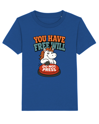 You Have Free Will Do Not Press Funny Unicorn Philosophy Humor Majorelle Blue