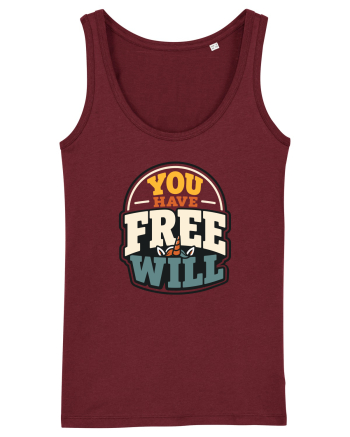 You Have Free Will Funny Philosophy Humor Unicorn Graphic Burgundy