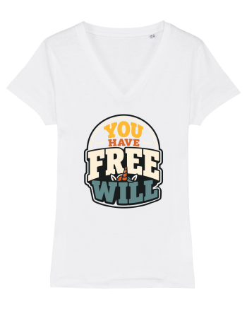 You Have Free Will Funny Philosophy Humor Unicorn Graphic White