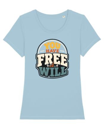 You Have Free Will Funny Philosophy Humor Unicorn Graphic Sky Blue