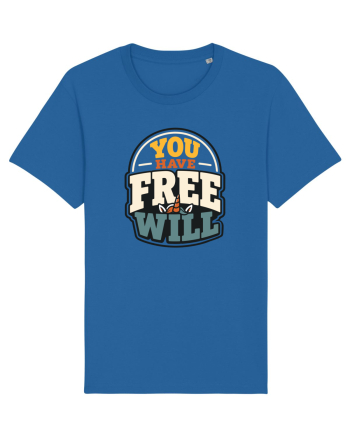 You Have Free Will Funny Philosophy Humor Unicorn Graphic Royal Blue