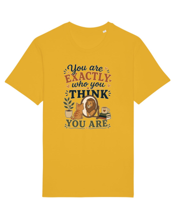 Esti exact cine crezi ca esti, cu pisici, motivational Spectra Yellow