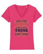 Positive Mindset Self Confidence Personal Growth Inspirational Motivation Tricou mânecă scurtă guler V Damă Evoker