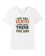 Positive Mindset Self Confidence Personal Growth Inspirational Motivation Tricou mânecă scurtă guler V Bărbat Presenter