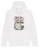 Unicorn Confidence Motivation Positive Mindset Dream Big Inspirational Desi Hanorac cu fermoar Unisex Connector