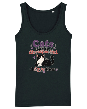 Funny Cat Lover Quote Disrespectful Cat Humor Sarcastic Feline Owner Black