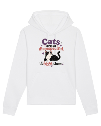 Funny Cat Lover Quote Disrespectful Cat Humor Sarcastic Feline Owner White