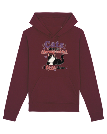 Funny Cat Lover Quote Disrespectful Cat Humor Sarcastic Feline Owner Burgundy