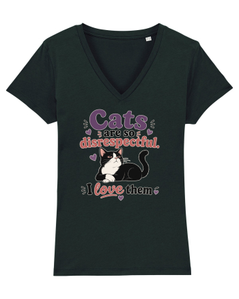 Funny Cat Lover Quote Disrespectful Cat Humor Sarcastic Feline Owner Black