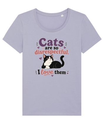 Funny Cat Lover Quote Disrespectful Cat Humor Sarcastic Feline Owner Lavender