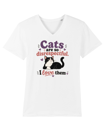 Funny Cat Lover Quote Disrespectful Cat Humor Sarcastic Feline Owner White