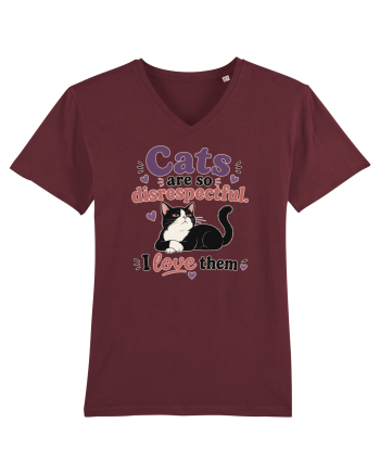 Funny Cat Lover Quote Disrespectful Cat Humor Sarcastic Feline Owner Burgundy