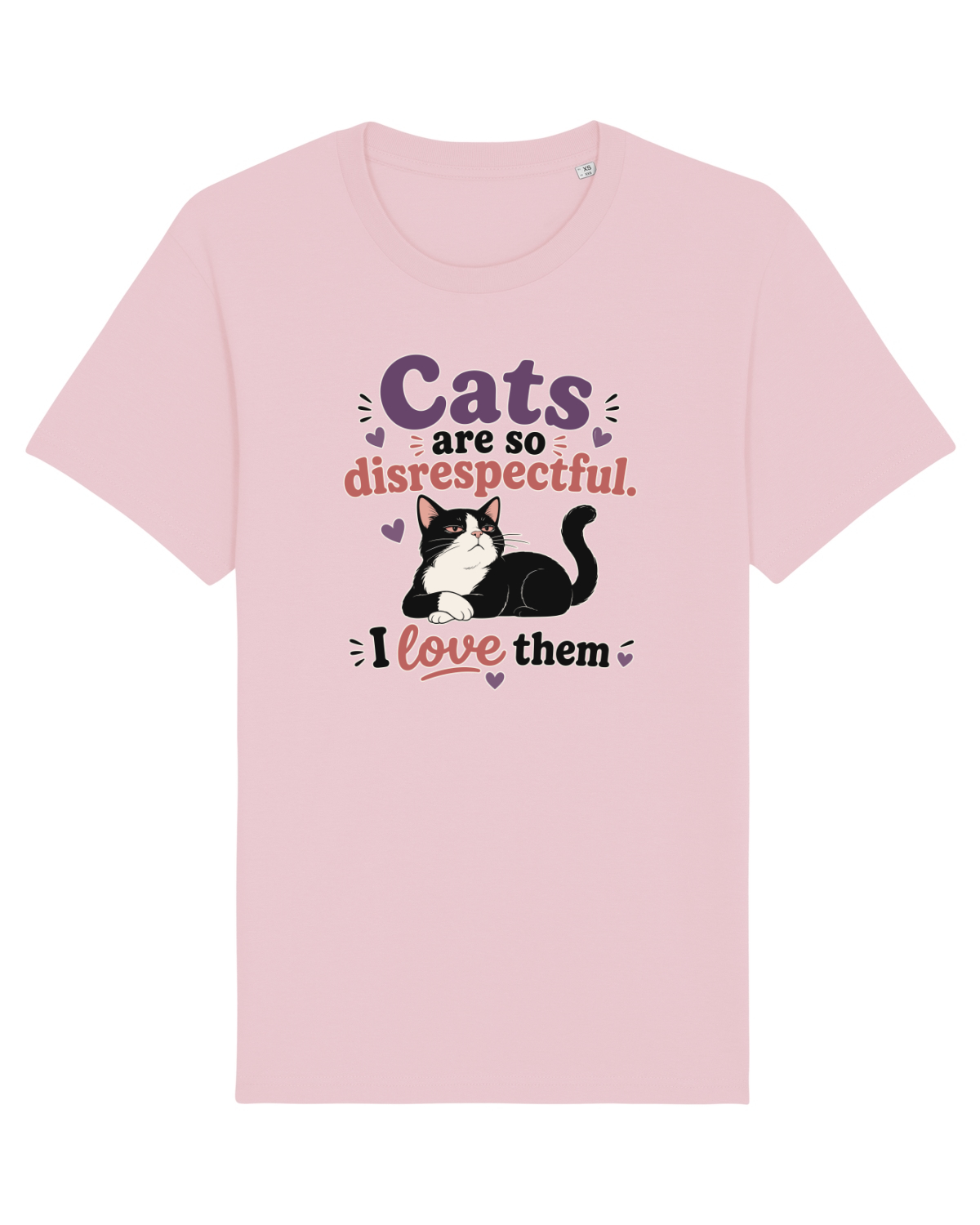 Tricou mânecă scurtă Unisex Rocker Cotton Pink