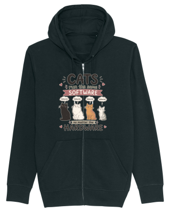 Funny Programmer Cat Lover Coding Humor Software Hardware Cat Quote Black