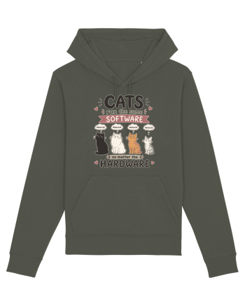 Funny Programmer Cat Lover Coding Humor Software Hardware Cat Quote Khaki