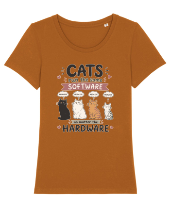 Funny Programmer Cat Lover Coding Humor Software Hardware Cat Quote Roasted Orange