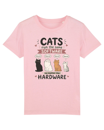 Funny Programmer Cat Lover Coding Humor Software Hardware Cat Quote Cotton Pink