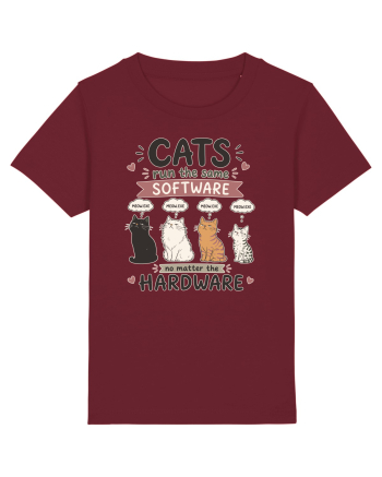 Funny Programmer Cat Lover Coding Humor Software Hardware Cat Quote Burgundy
