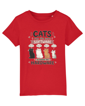 Funny Programmer Cat Lover Coding Humor Software Hardware Cat Quote Red