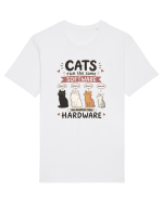 Funny Programmer Cat Lover Coding Humor Software Hardware Cat Quote Tricou mânecă scurtă Unisex Rocker