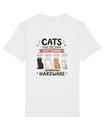 Funny Programmer Cat Lover Coding Humor Software Hardware Cat Quote White