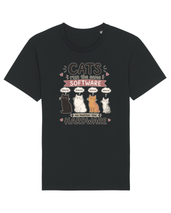 Funny Programmer Cat Lover Coding Humor Software Hardware Cat Quote Black