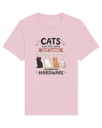 Funny Programmer Cat Lover Coding Humor Software Hardware Cat Quote Cotton Pink