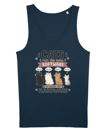 Funny Programmer Cat Lover Coding Humor Software Hardware Cat Quote Navy