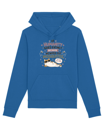 Funny Mosquito Hater Cat Lover Quote Anti Mosquito Humor Royal Blue