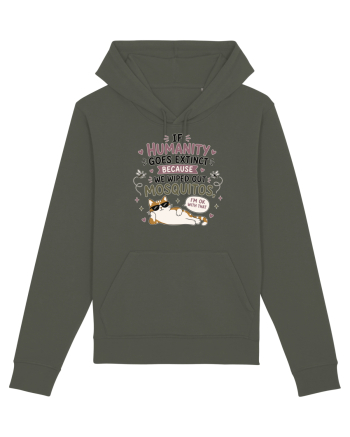 Funny Mosquito Hater Cat Lover Quote Anti Mosquito Humor Khaki
