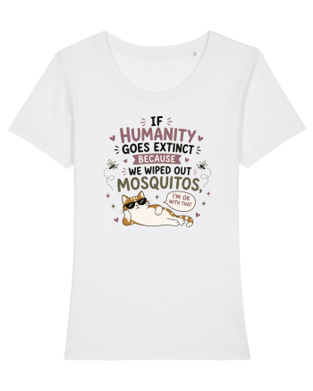Funny Mosquito Hater Cat Lover Quote Anti Mosquito Humor White