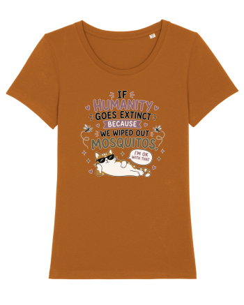 Funny Mosquito Hater Cat Lover Quote Anti Mosquito Humor Roasted Orange
