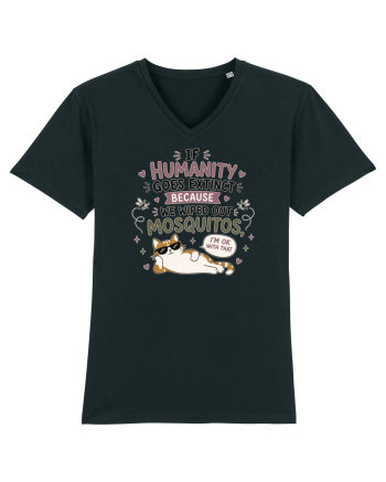 Funny Mosquito Hater Cat Lover Quote Anti Mosquito Humor Black