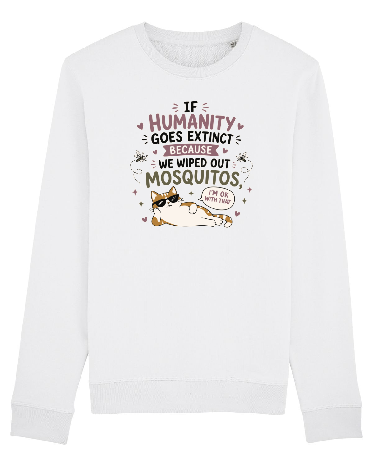 Bluză mânecă lungă Unisex Rise White