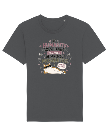 Funny Mosquito Hater Cat Lover Quote Anti Mosquito Humor Anthracite