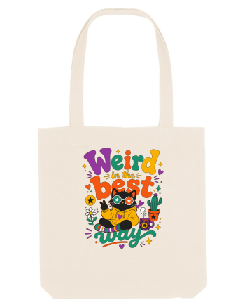 Funny Black Cat Hippie Quote Weird In The Best Way Retro Cat Humor Natural