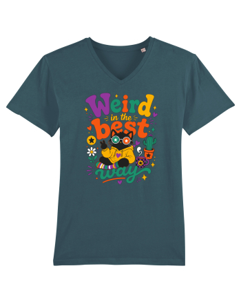 Funny Black Cat Hippie Quote Weird In The Best Way Retro Cat Humor Stargazer