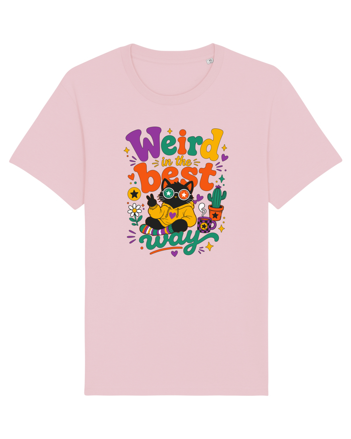 Tricou mânecă scurtă Unisex Rocker Cotton Pink