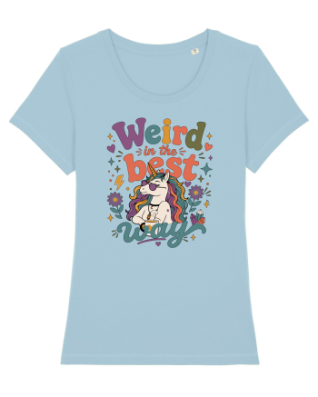 Funny Unicorn Quote Weird In The Best Way Magical Unicorn Humor Sky Blue