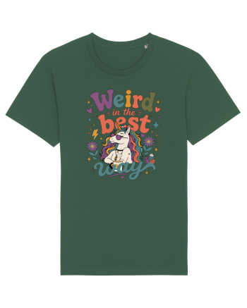 Funny Unicorn Quote Weird In The Best Way Magical Unicorn Humor Bottle Green