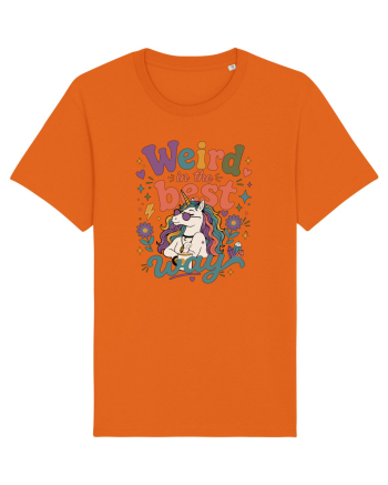 Funny Unicorn Quote Weird In The Best Way Magical Unicorn Humor Bright Orange