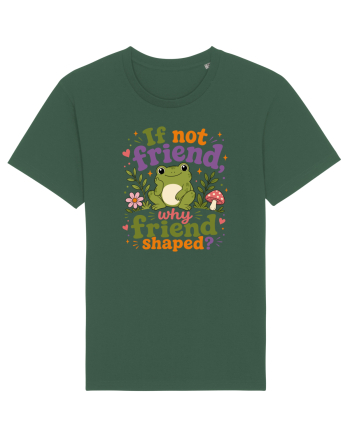 Cute Frog Meme If Not Friend Why Friend Shaped Funny Frog Humor Bottle Green