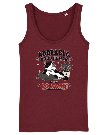 Funny Cat Attitude Design for Cat Owners and Feline Lovers Burgundy
