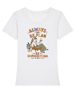 Hippie Unicorn Humor Design for Free Spirits and Boho Lifestyle Fans Tricou mânecă scurtă guler larg fitted Damă Expresser